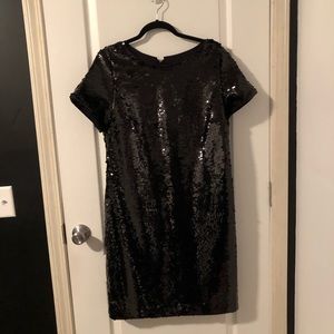 Black Sequined Vince Camuto Party Dress